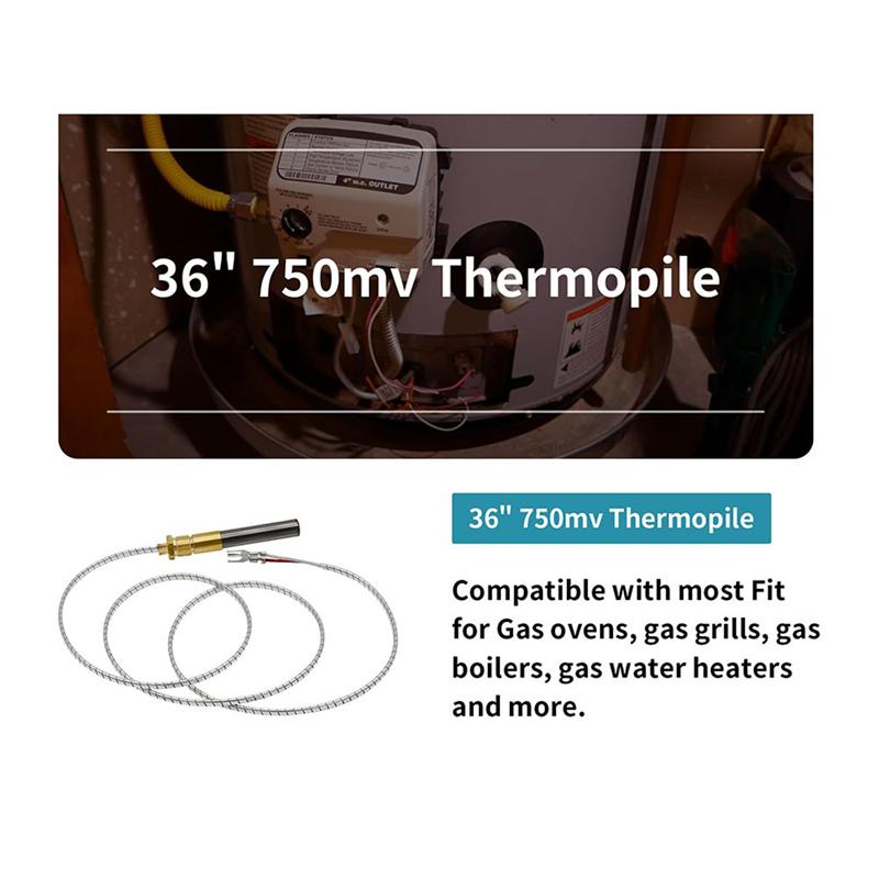 A84X-36In 750Mv Thermopile Fit For Heat Glo Heatilator, 750℃ Millivolt Thermocouple Replace For Fireplace Parts Q313A, 6PCS