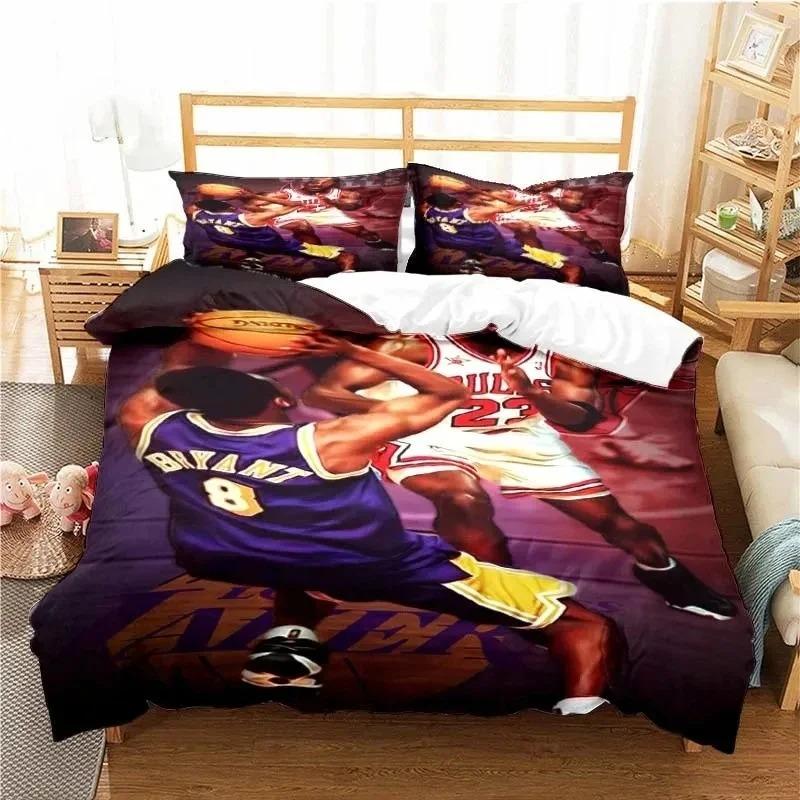 

Американская звезда баскетбола Нет. 23 комплект постельного белья для мальчиков и девочек, двуспальный, пододеяльник, наволочка, кровать для детей и взрослых, домашний текстиль 70x133cm 2pcs