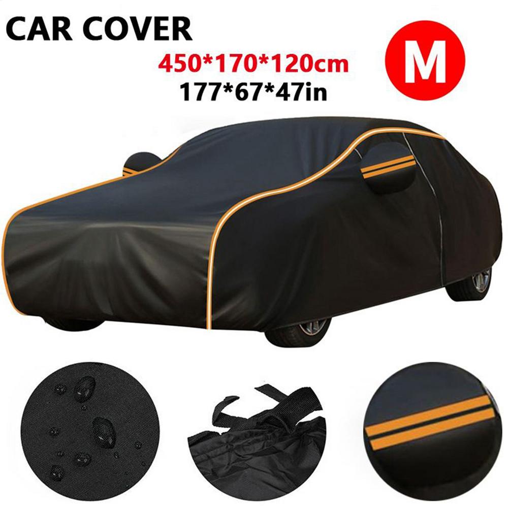 190t Polyester Car Cover Waterproof Weatherproof Exterior Full Coverage Dust Cover UV Protection Cold Weather Car Snow Cover