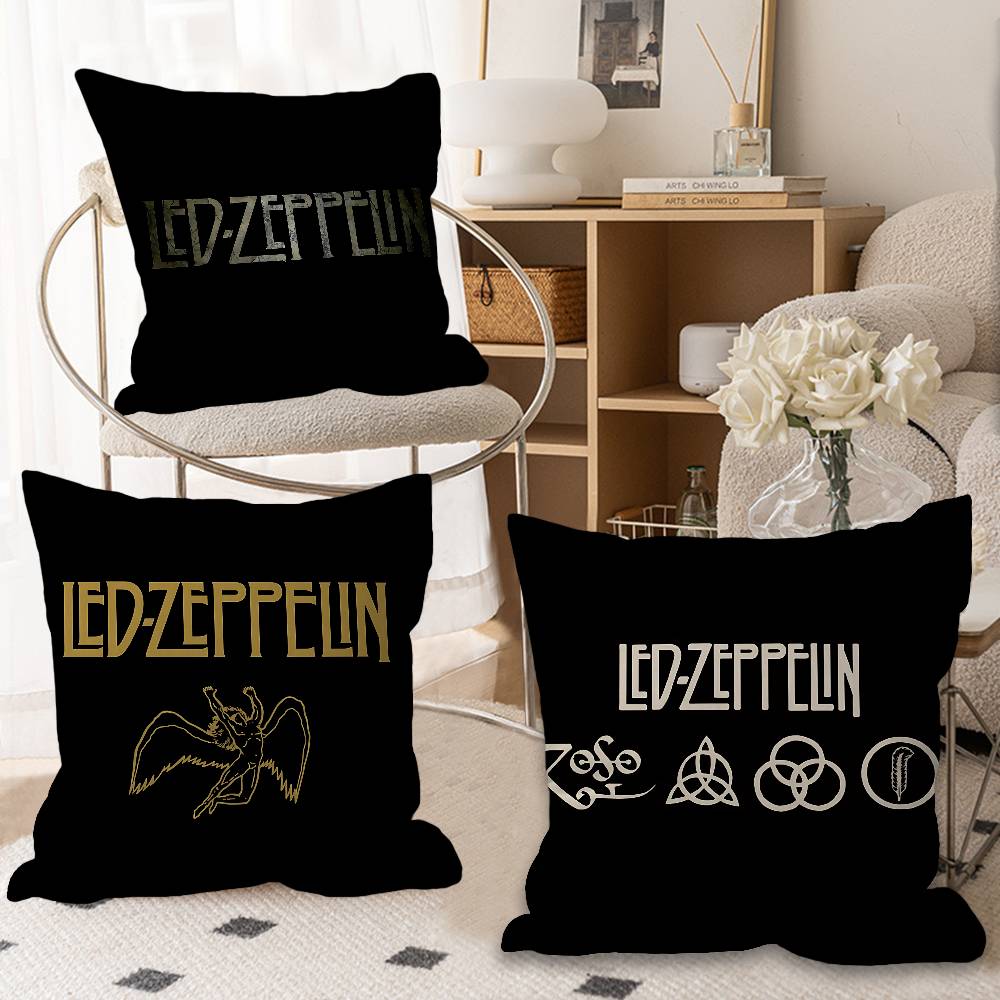Fine Glasses Unisex Vintage Band L-Led Z-Zeppelin Pillowcase Toon Gift Cushion Cover Bedroom Home Sofa Chair Seat Decor Pillow Case