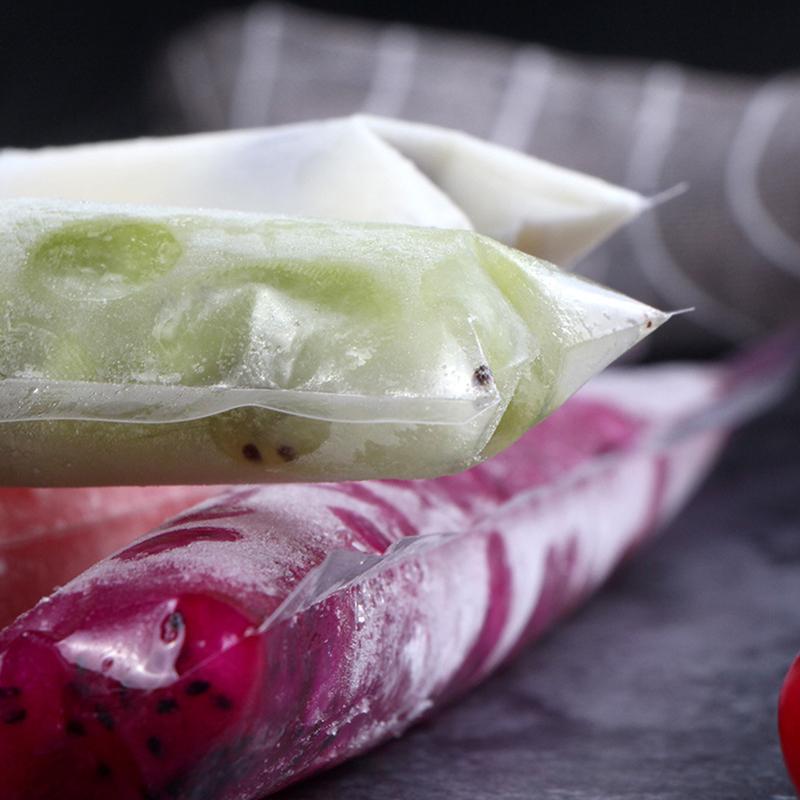 20/50p Disposable Ice Popsicle Mold Bags Bpa Free Freezer Tube With Zip Seals Yogurt Ice Cream Sticks Juice Fruit Smoothies Bag