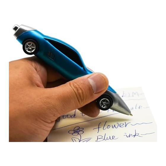 Maydahui Cute Mini Car Model Ballpoint Pens, Set of 7, 0.5mm Black Oil-Based, Click Action, Stylish & Adorable Stationery for Planners, Kids,