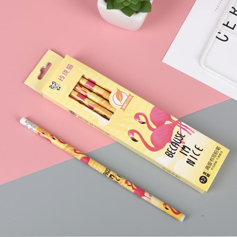 Drewniane dzieci Cartoon pisanie ołówkiem bezołowiowe Hb rysowanie ołówkiem artykuły papiernicze do pisania malowania