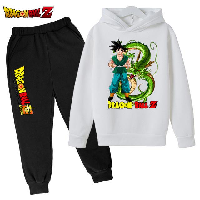 2026 Boys and Girls Seven Hoodie Kids Cartoon Goku Sweatshirt Children's Simple Fashion Top Boys and Girls Clothing Dragon Ball