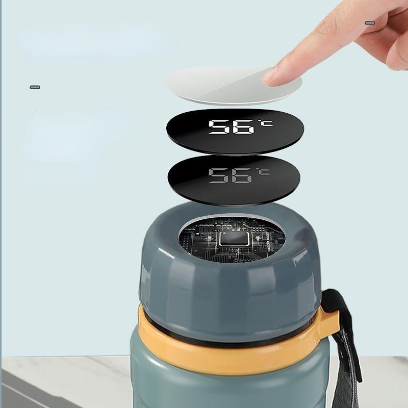 Intelligence Thermos Cup 650ml Vacuum Flasks Portable Stainless Steel Thermos Cup Water Bottle Travel Tea Mug Office Thermos Cup