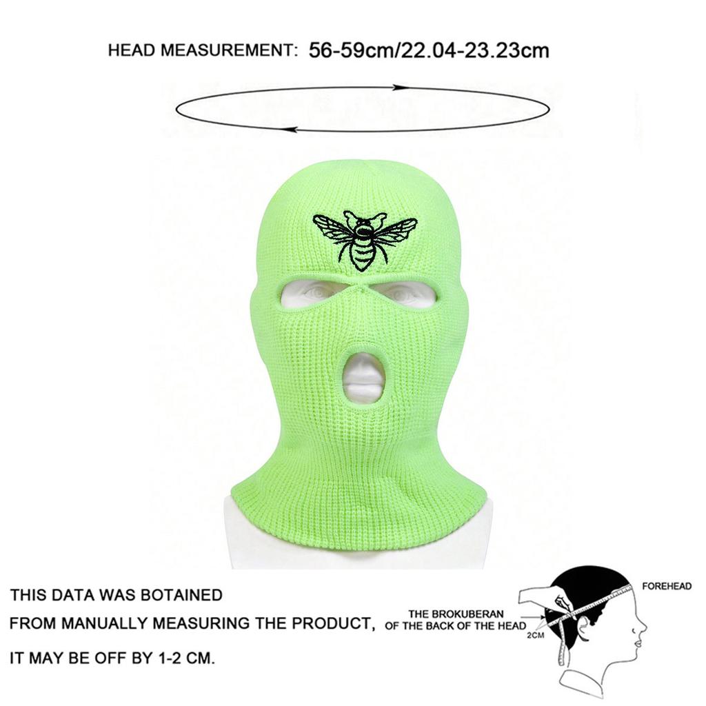 Unisex 5 stiler Broderi Balaklava Lue Vinter Varm Kald Lue Vindtett Strikkede Luer Vår Høst Utendørssport Reise for Kvinner Menn