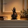 Modern Sculpture for Living Room 3D Printed Abstract Flame Sculpture, Minimalist Twisted Art Sophisticated Home Office Decor Statue Desk And