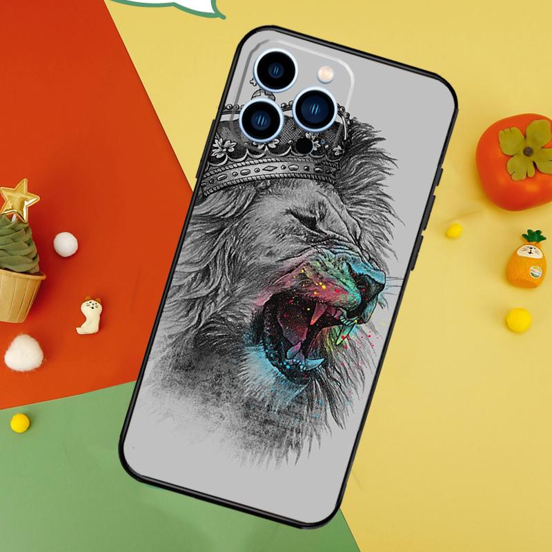 Roaring Lion Phone Case For iPhone 17 Pro Max16 15 14 13 11 12 Pro Max Plus 12 13 Mini 16e 17 Air Cover