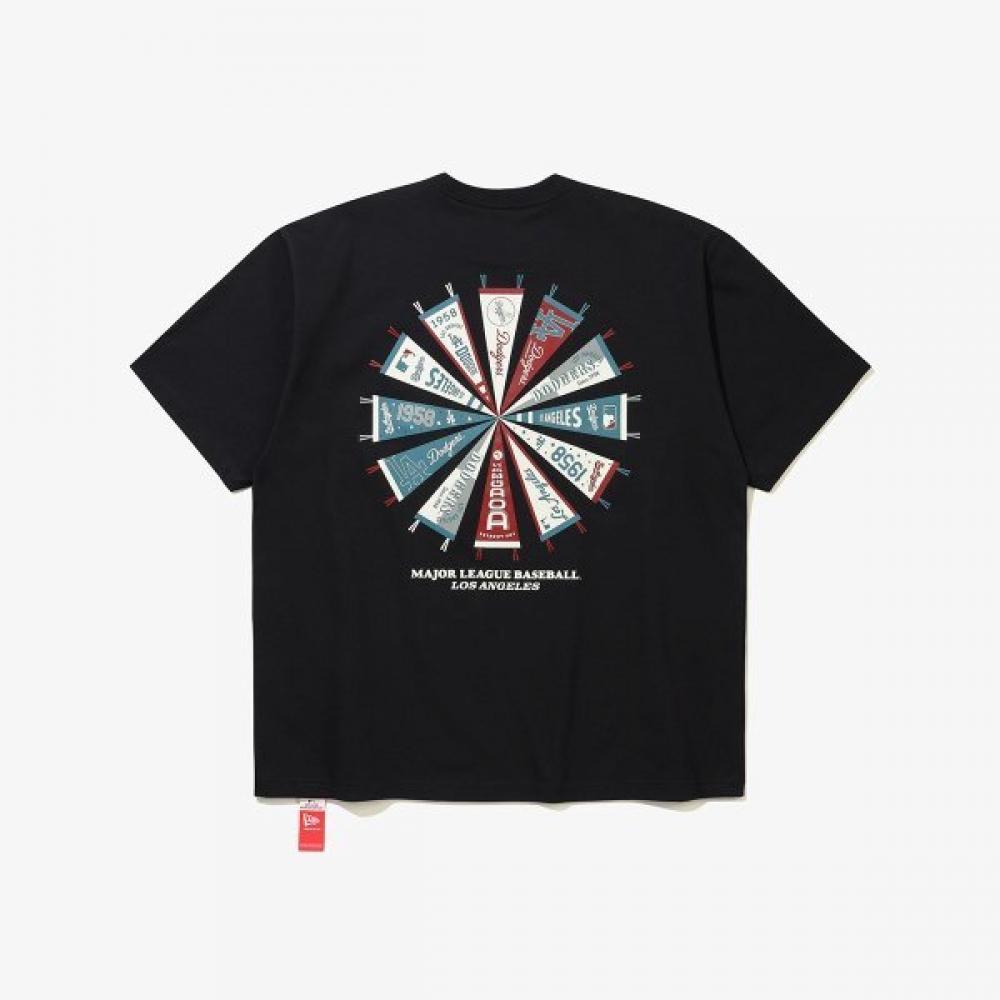 New Era La Dodgers Team fLag T shirT bLack 15147514