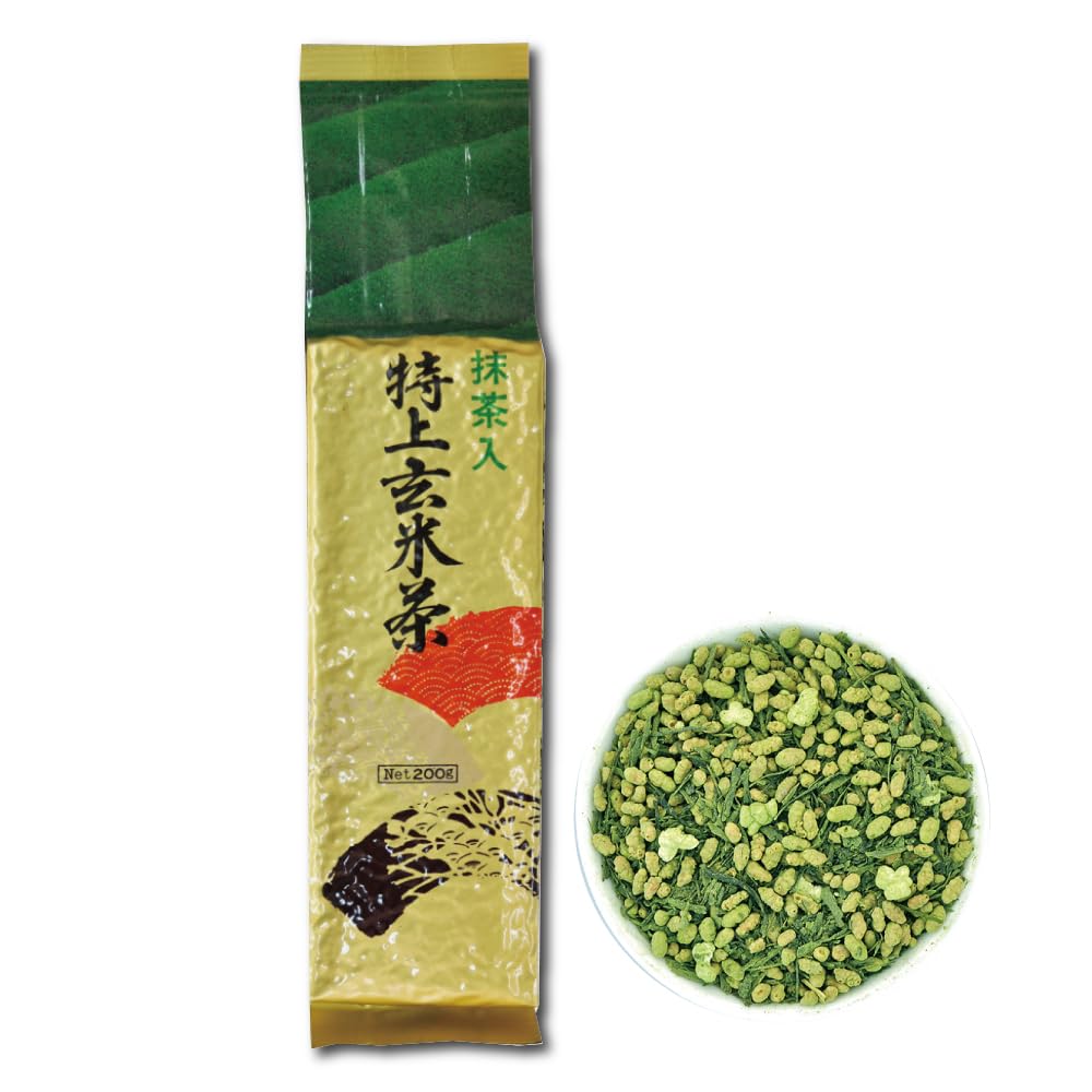 

Premium Genmaicha Matcha Tea in a 200g Set of 4 Perfect as a Gift from a Japanese Tea Specialty Green and Domestic Brown Rice Perfect for Premium