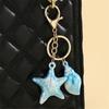 Stylish Beach Inspired Shell Keychain Conch Starfish Star Pendant Keyring Charm Fashionable Sea Inspired Jewelry
