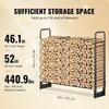 Metal Outdoor Firewood Racks Wood Storage Holder Fireplace Heavy Duty Firewood Pile Storage Rack Large Capacity Waterproof Stand