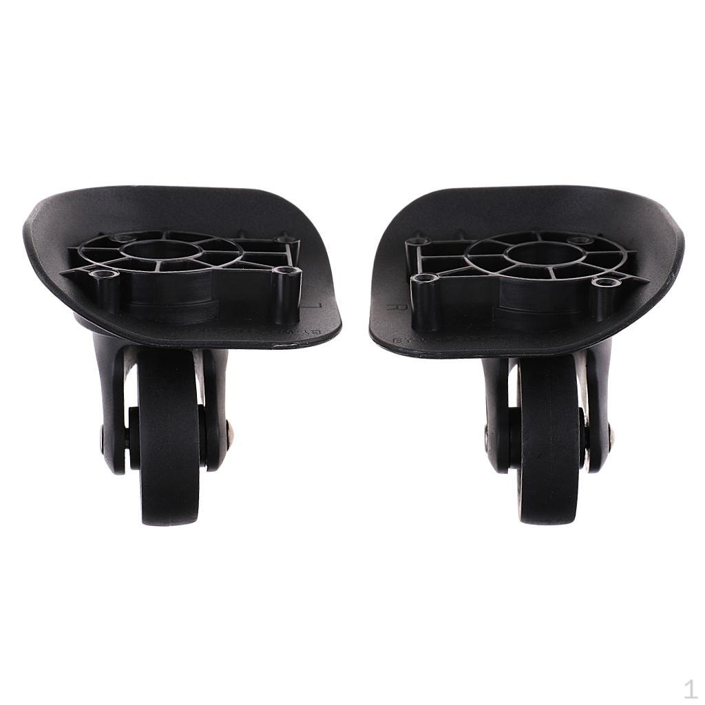 1 пара черных запасных колес для чемоданов 9.5x5cm