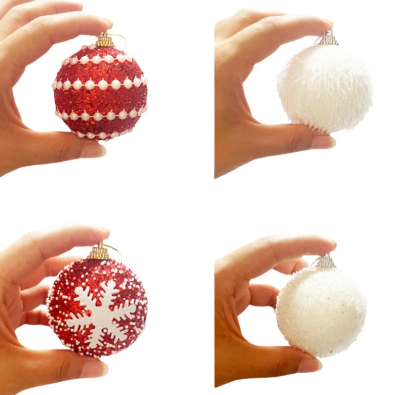 Ensemble de 16 Pièces d'Ornements de Noël Fabriqués à la Main Kit Décorations Festives pour Arbre Boule en Mousse de Noël Décorations de Fête Uniques Faites à la Main