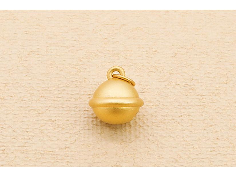 S999 Sterling Silver 3D Frosted Baby Bell Pendant Charm for DIY Beading/Braiding (Non-Ringing)