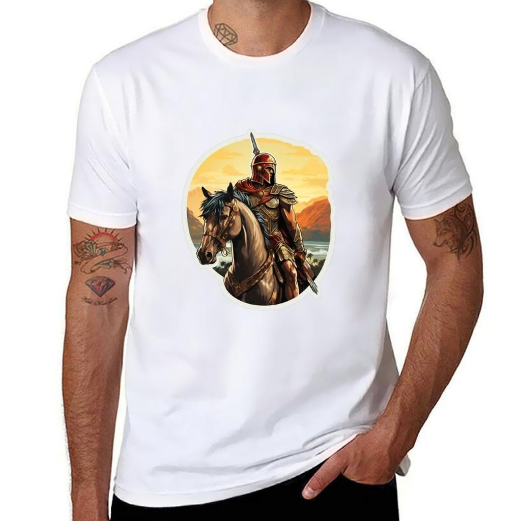 Cyber Spartan Horse Sparta Spartan Warrior Spartan Blue Warrior Tshirt Sweat Absorbing Sports Tee Shirt Tshirt
