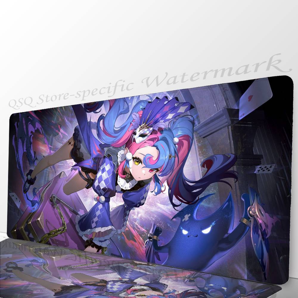 ROCCIA Anime Game W-Wuthering Waves Mousepad Mouse Mat Desk Mat With Pad Gaming Accessories Prime Gaming XXL Keyboard Pad Padd