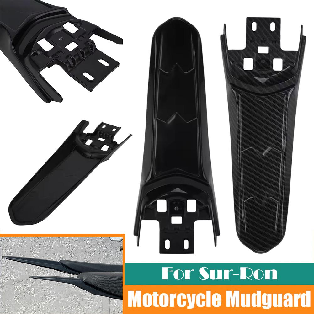 Motorcycles Carbon Fiber Pattern Rear Mudguard Lengthening Longer Tail Guard Universal For Surron Light Bee X S Dirt Bike J0W3