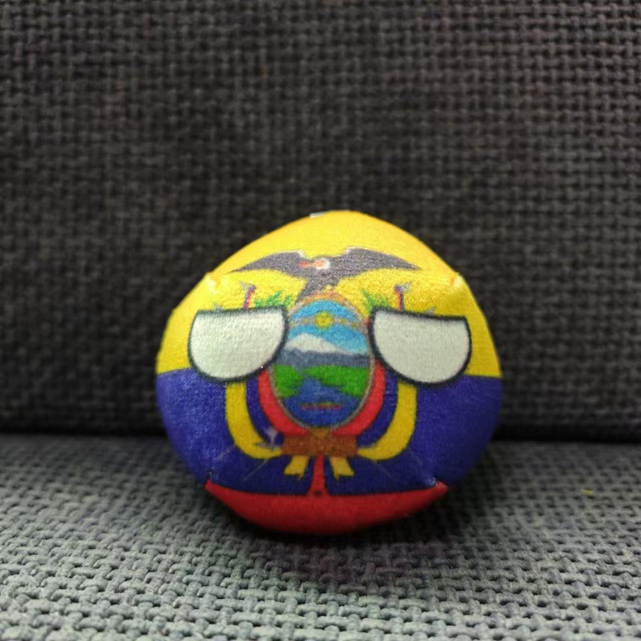 20/10cm The Republic of Ecuador Polandball Plush Toy Countryball Stuffed Doll Pendant Home Decoration