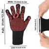 2pcs BBQ Microwave Oven Gloves Baking Oven Mitts Non-slip Fireproof Gloves Heat Resistant 800 Degrees Cooking Oven Gloves