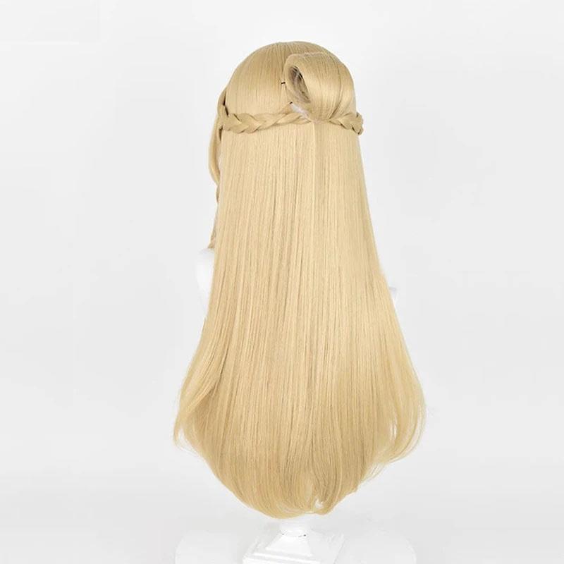 Marcille Donato Cosplay Wig Anime Blonde Golden Long Pre Braided Heat Resistant Synthetic Hair Party Wigs + Wig Cap
