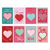 8Pcs/Set Practical Blessing Card Multi-color Present Eye-catching Festive Touch Heart Greeting Cards for Couple