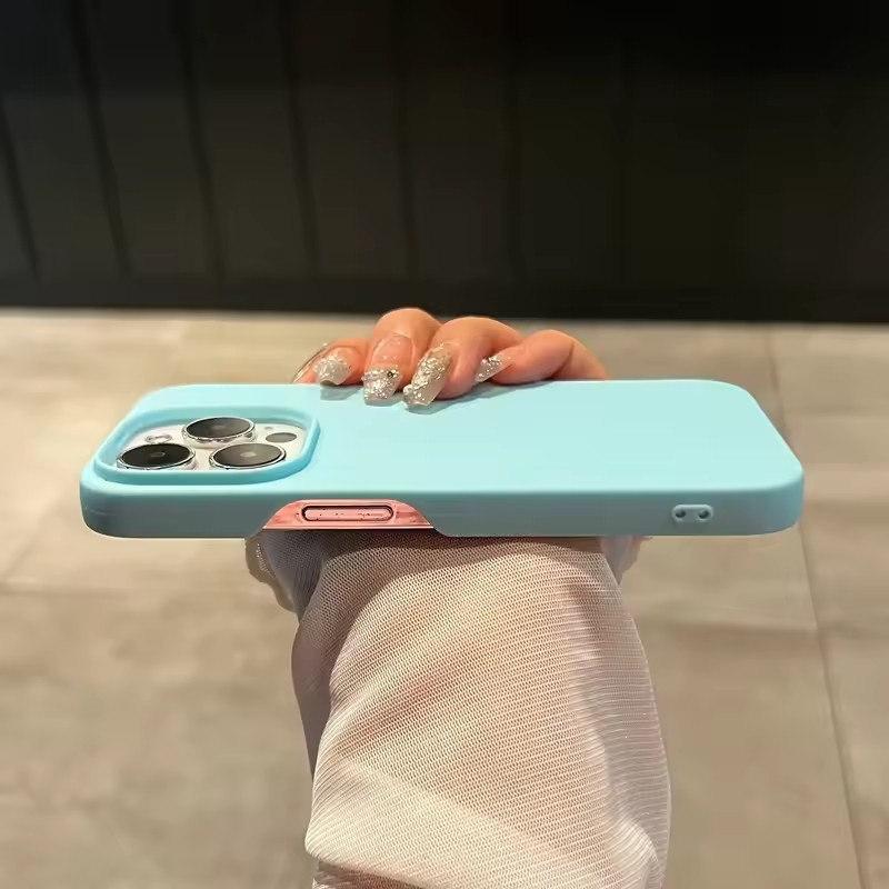 Weiche, ultradünne, matte Silikon-Telefonhülle für iPhone 11 12 13 14 15 16 Pro Max Plus X Xs Max XR Stoßfeste Stoßstangenrückseite