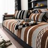 Chenille Sofa Cover, Non-Slip Sofa Protector, Striped Couch Cover for Double Sofa, Universal Fit, Four Seasons