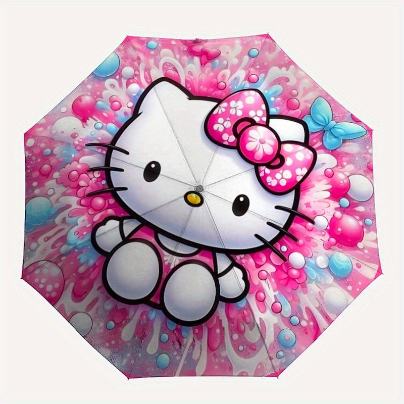 

1pc Hello Kitty Automatic Opening/closing Umbrella, Windproof, Foldable Sunshade, Perfect Gift for Friends, Durable Handle yy250815133