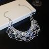 High-end Light Luxury Rhinestone Multi-layer Lace Fringed Necklace Exquisite Niche Clavicle Chain Personalized Fashion Women Accessories