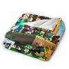 National Game Anime Flannel Throw Blanket Pixel Games Cartoon for Bedroom Knitted Blanket Outdoor Soft Breathable