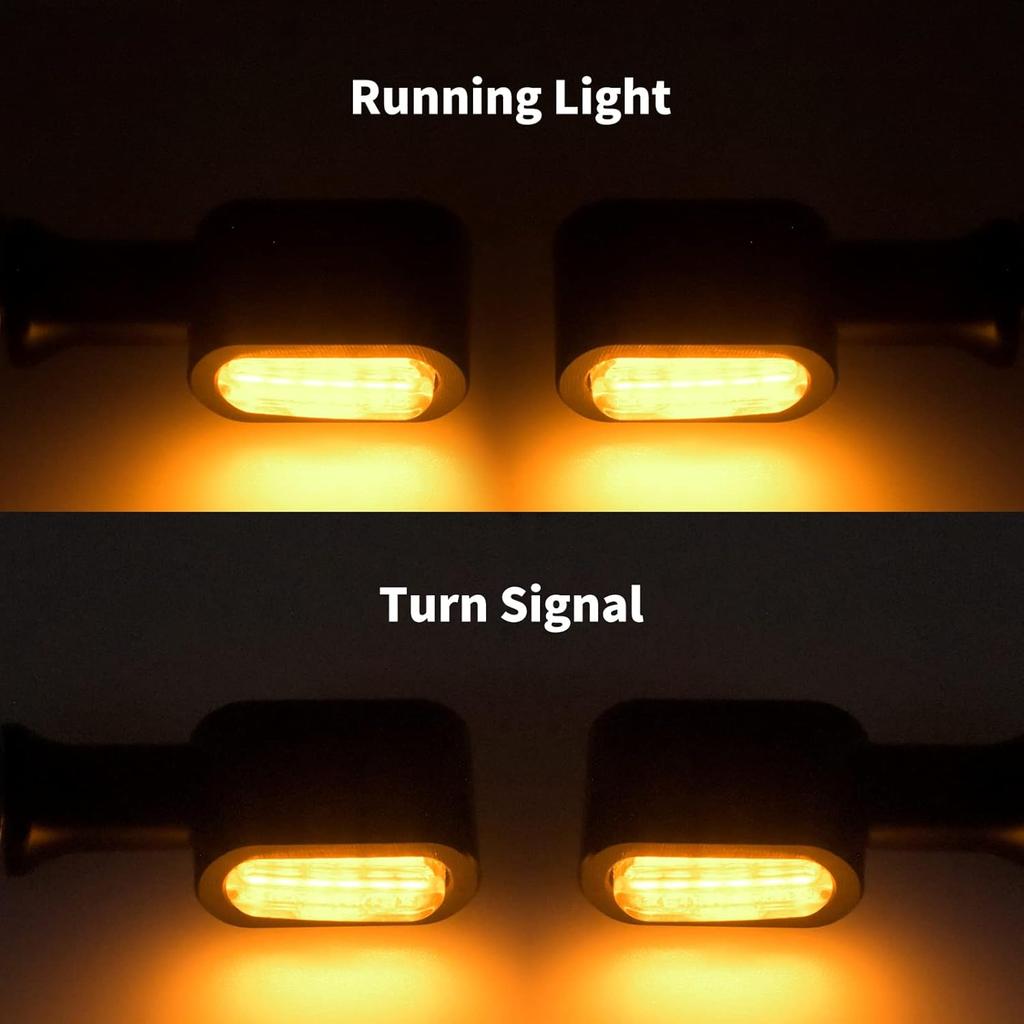 Motorcycle LED Turn Signal Light Running Rear Indicators Mini Lights Fit for Harley Touring Road King Street Gilde Electra Glide Softail Dyna
