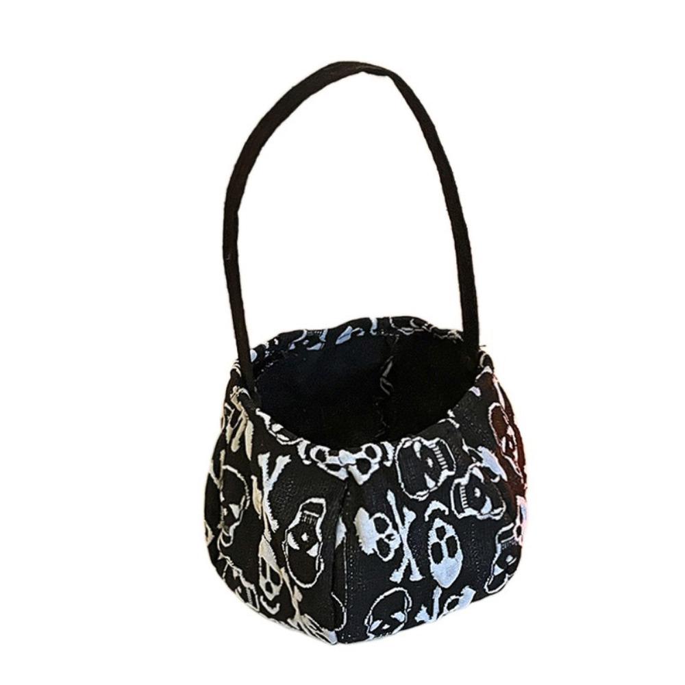 Cloth Halloween Candy Bag Trick or Treat Stuffed Cotton Tote Bags Funny Pumpkin Candy Bucket  Party