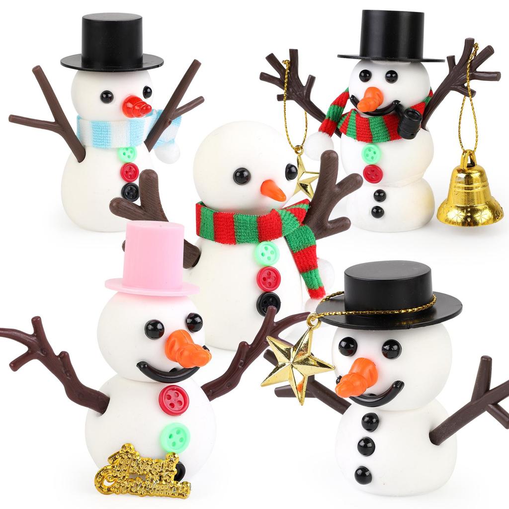 Smiling Snowman & Snowball Clay Ornament Kit for Parent-Child Christmas Crafting