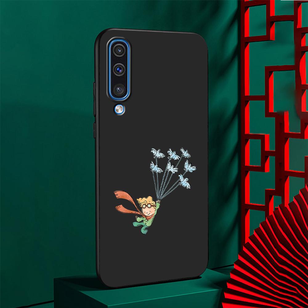 Custodia Carina Piccolo Principe Cartone Animato per Samsung Galaxy A50 A10 A70 A30 A20e A40 A20s A10s A10e A90 5G A80 A7 Cover Morbida Nera per Telefono