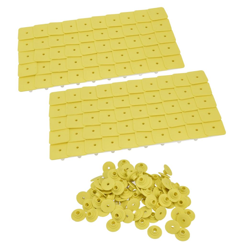 100Set Plastic Ear Tag Set Livestock Pig Cow Sheep Ear Labels Markers Accessory for Identification