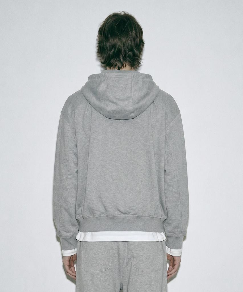 Zensai Oversized Zip-Up Hoodie Gray