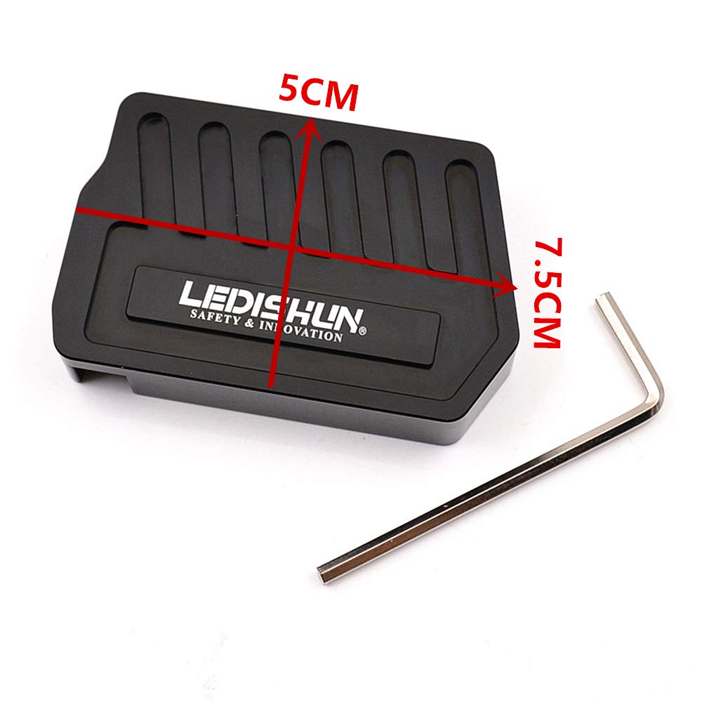 Suzuki GSX250R DL250 GW250 V-Strom250 Magnifier CNC Aluminum Brake Pedal Expansion Base Expansion Plate (GSX-250R, Black)