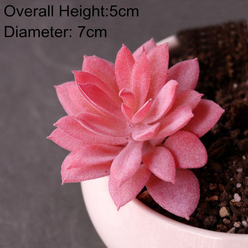 Konstgjorda Suckulenter Växter Vit Rosa Grön Plast Falska Växter Landskap Bonsai plantas artificiales Hem Trädgård Dekoration