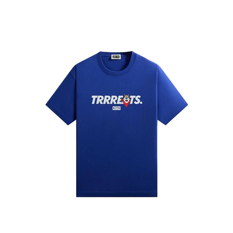 Kith Treats For Kelloggs Frosted Flakes Cereal & Tony The Tiger Trrreats Tee Current Unisex Tops Blue KHT030232-412 S