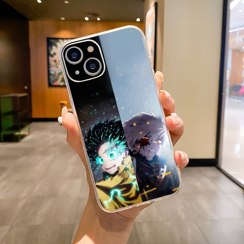 M-H-A-My Hero Academia Phone Case For iPhone17,16,15,14,13,12,Pro Max,16/15/14 Plus  XS Soft Silicone Transparent Cover