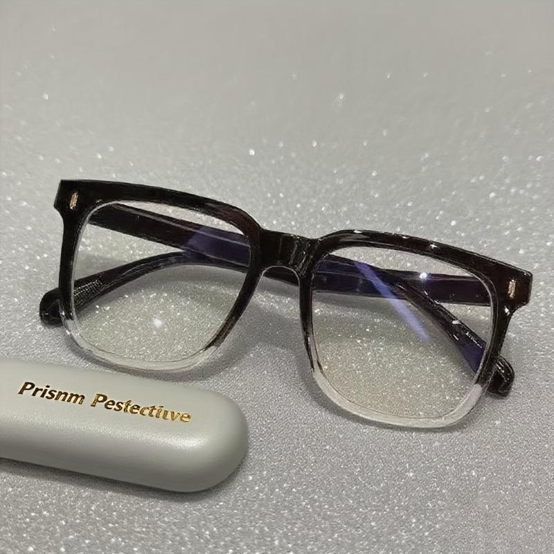 2 Pieces of Transparent Computer Glasses Frame Women Men Anti Blue Light Glasses Blackout Glasses Optical Glasses Lenses