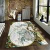 Vintage World Map Carpet Suitable As a Non-slip Mat for the Living Room or Bedroom Sofa