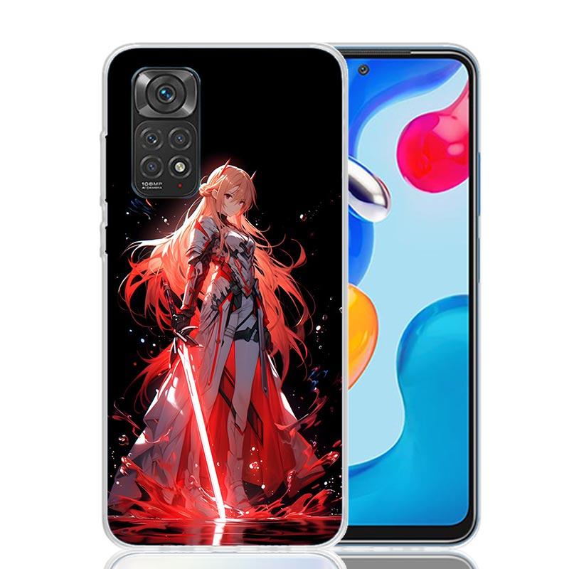Sword Art Online Yuuki Asuna Phone Case For Xiaomi Redmi Note 15 14 13 12S 12 Pro Plus 11S 11E 11 11T 10S 10 Art Soft Pattern Co