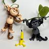 A Funny Monkey Statue, Multi-color 3D Printed Animal Set Ornament for Desk, Easter Perfect Holiday Gifts