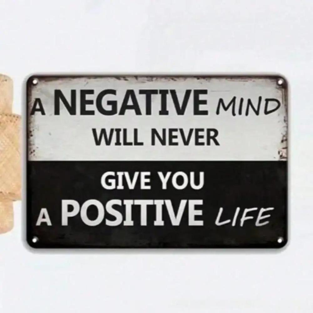 Metal Wall Art Motivational Quote Sign Home Office Decor Living Room Bedroom