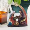 Resin Holy Family Figure Christmas Nativity Scene Figurine Religious Ornament Jesus Birth Sculptures Decoration