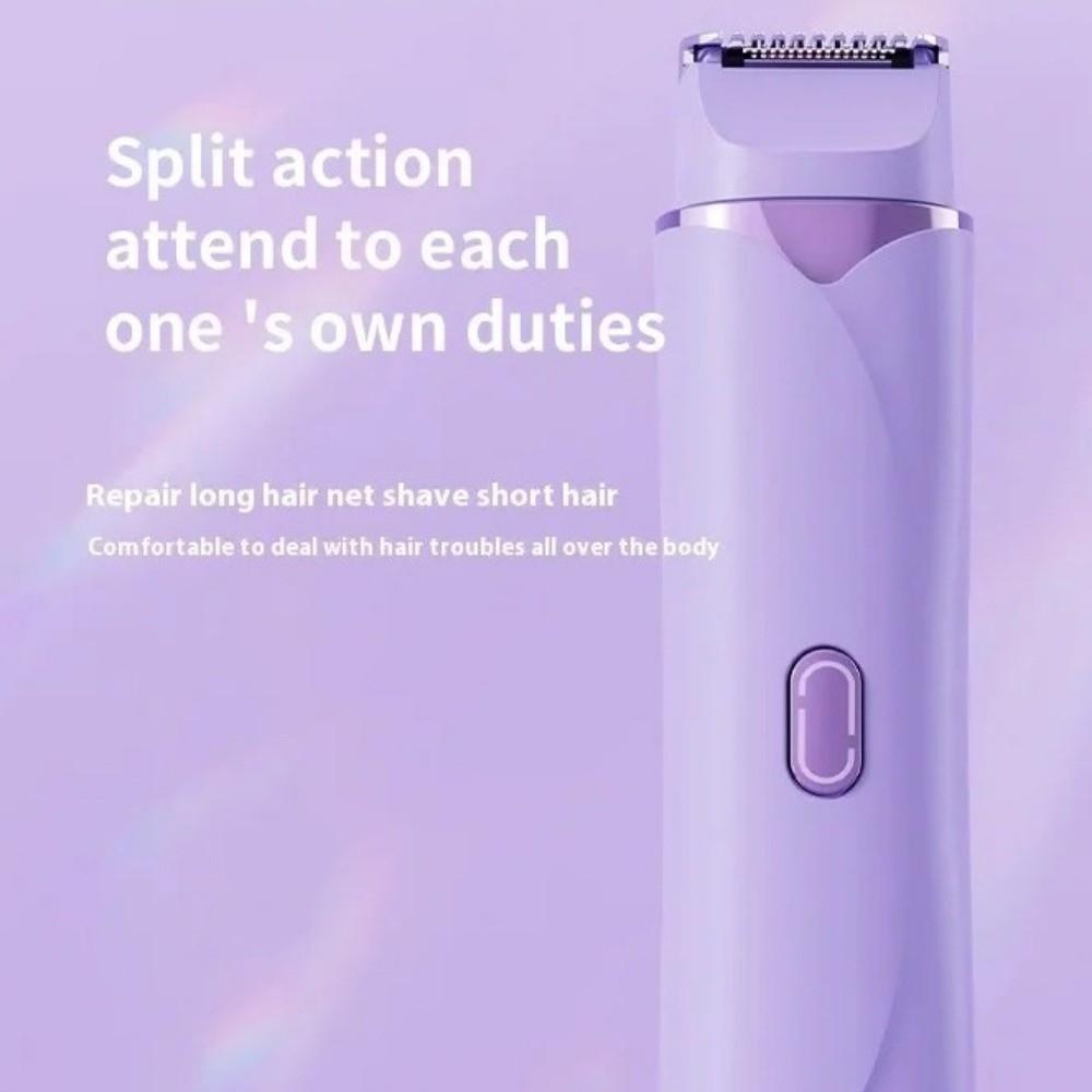 USB Rechargeable Electric Shaver Double Razor Head Bikini Trimmer Multi-function Epilator Underarm