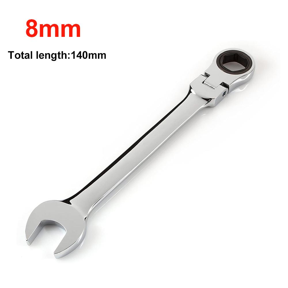 1pcs 6-24mm Ratchet Combination Set with Flexible Head Metric Wrenches Torque Universal Spanners for Car Repair Hand