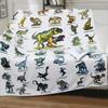 Dinosaur Blanket for Boys Jurassic Dino World Park Soft Flannel Throw Blanket Dinosaur Room Decor for Boys Gifts for Sofa Bed